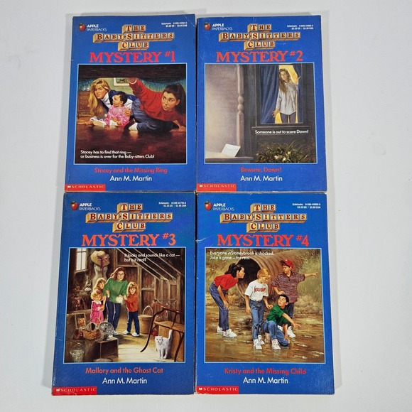 Scholastic Other - The Baby-Sitters Club Mystery Books 1-4 Lot Ann M Martin Vintage Paperbacks